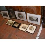 A quantity of antique engravings and prints