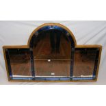 A 19th century decorative overmantel mirror - 120c