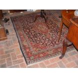 A Middle Eastern rug with geometric border - 195cm