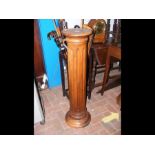 A solid wooden reeded column - 102cm high