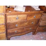 A 19th century mahogany chest of two short and two
