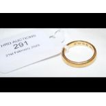 A 22ct gold wedding band - 5.6 grams