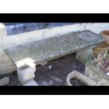 A concrete garden bench - length 136cm