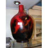 A Doulton flambe veined baluster vase, No. 1624 -