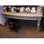 A bleached oak dressing table together with old oa