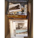 Topographical postcards and antique scrap books et