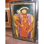 A portrait painting of King Henry VIII on panel do