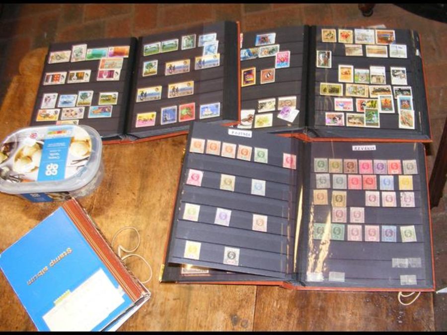 Four albums of Seychelles stamps, together with lo