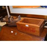 Assorted reproduction Coca-Cola boxes, miniature b