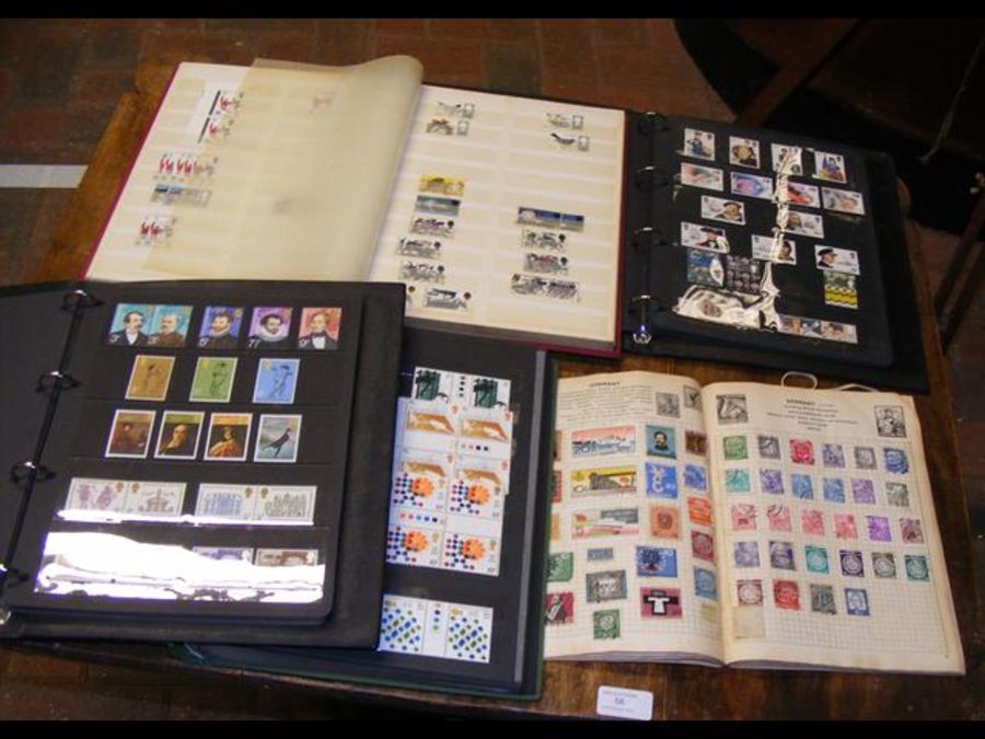Five albums of mainly GB mint stamps in a red box
