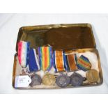 A selection of First and Second World War medals -
