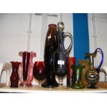 A selection of collectable glassware including Whi