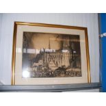 SIR FRANK BRANGWYN - etching - 'Notre-Dame' - sign