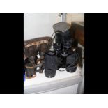 A pair of vintage German binoculars together with