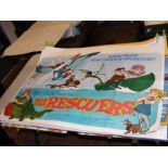 Two Quad film posters - both 'The Rescuers'