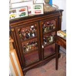 A Victorian mahogany glazed bookcase - width 92cm