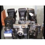 Seven Voigtlander cameras including Vito C