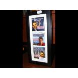 A framed display of Obama and Palin political cond