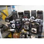 Assorted Coronet cameras including Victor and Rapi