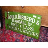 A vintage enamel sign with green ground - 'Gould, H