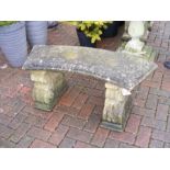 A concrete bench - length 108cms