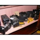 A selection of collectable cameras including Kodak