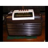 A Bush brown Bakelite mains radio