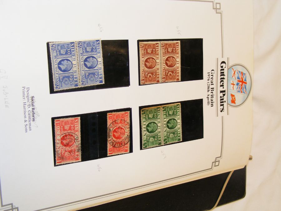 Various GB stamps, including one album of 'Gutter - Image 29 of 45