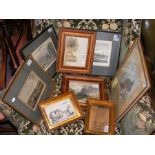 A selection of antique engravings and pictures