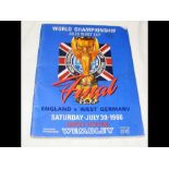 A 1966 England vs West Germany World Cup programme