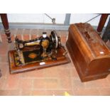 A Jones' antique sewing machine