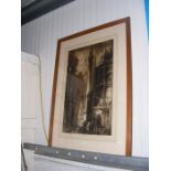 SIR FRANK BRANGWYN - etching - 'The Monument' - si