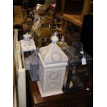 A collection of ornate decorative lanterns etc.