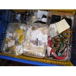 A large box of costume jewellery including necklac