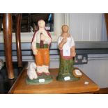 Two Umberto Piombino (1920-1996) polychrome pottery statuettes