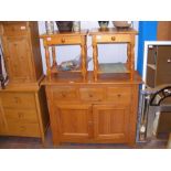 Four items of pine furniture, comprising utility c