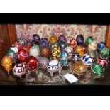 A quantity of ornamental Faberge style eggs