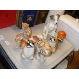 A collection of USSR animals, including lions and