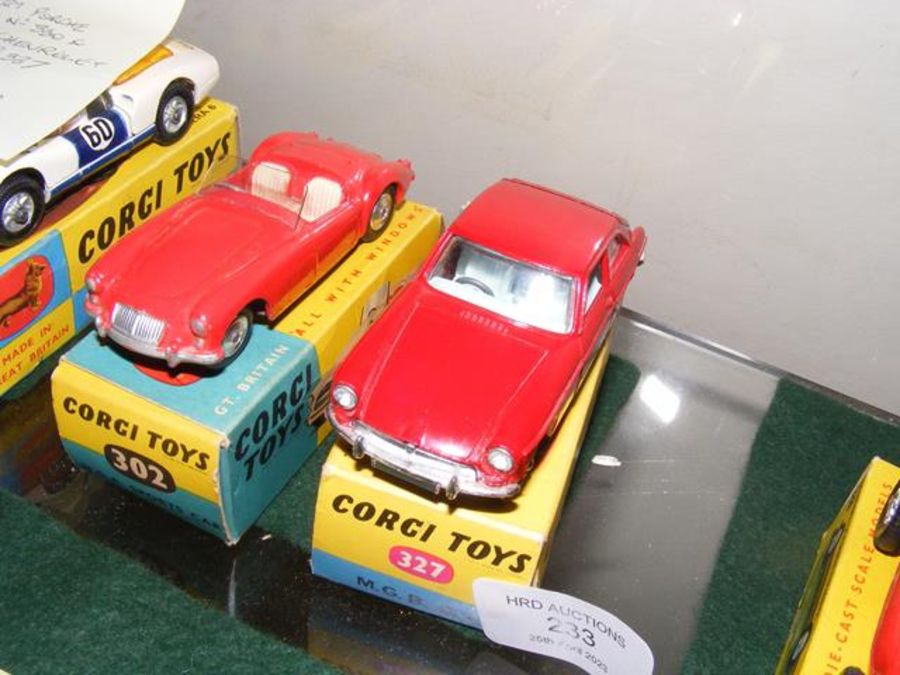 A boxed Corgi M.G.A. sports car - No. 302, togethe