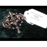 A Victorian multi diamond brooch of floral form, t