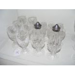 Waterford Crystal salt and pepper shakers, togethe