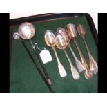 Silver spoons, ladles and other