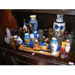 A collection of ceramics and glassware including a