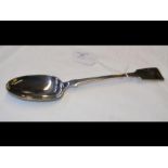 A large silver Victorian basting spoon