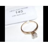 A diamond solitaire ring approx. 3/4 carat in 14ct