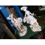 A Lladro figure of man with donkey, together with