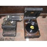 An old Royal typewriter, together with a portable