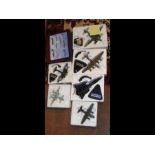 A quantity of Atlas Editions model fighter planes,