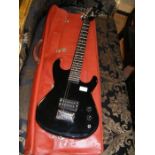 A six string Encore electric guitar