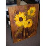 An Impressionist oil on canvas of still life flowe